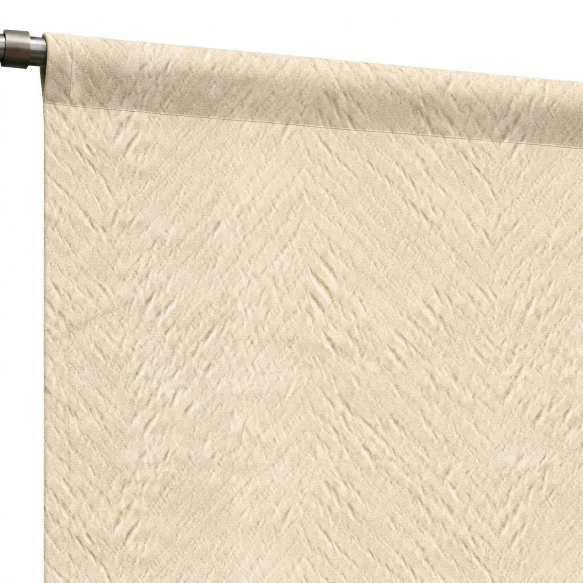 Custom Beige Arrow Textured Curtain - view 5