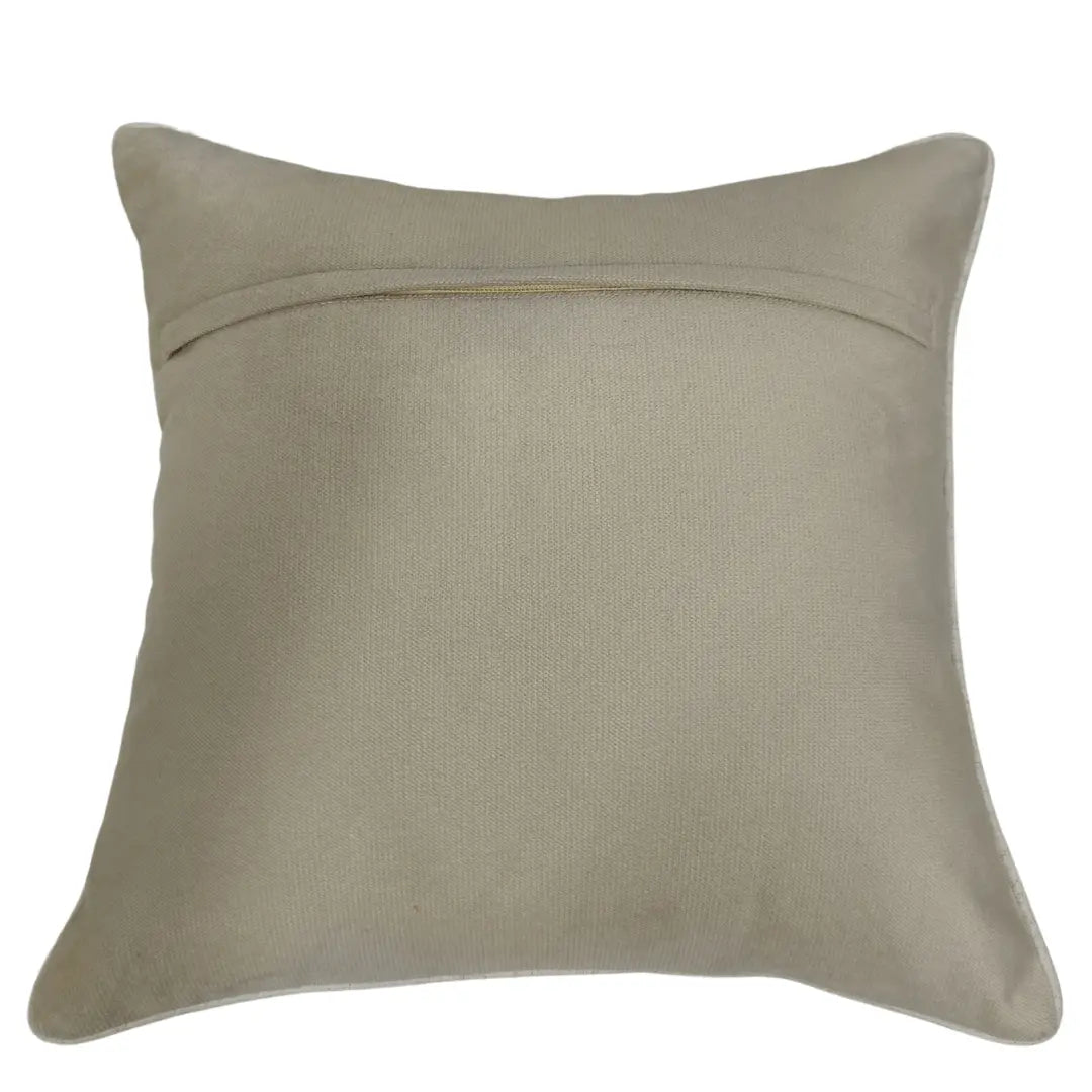 Rustic Striped Pillow Covers with Piped Edges (Set of 2, 16x16) | ZIPCushions - view 3