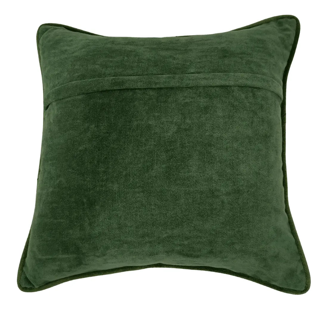 Luxe Green Velvet & Chenille Pillow Covers (Set of 2, 16x16) | ZIPCushions - view 3