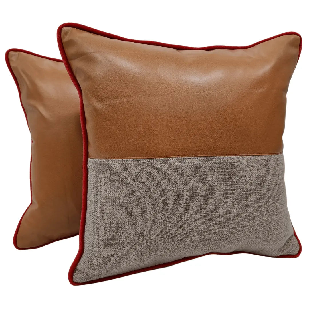 Luxe Two-Tone Pillow Covers (Set of 2, 16x16) | ZIPCushions