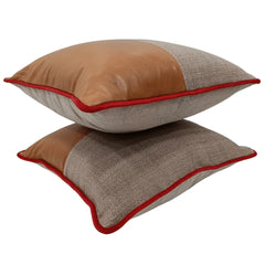 Luxe Two-Tone Pillow Covers (Set of 2, 16x16) - Hover Image