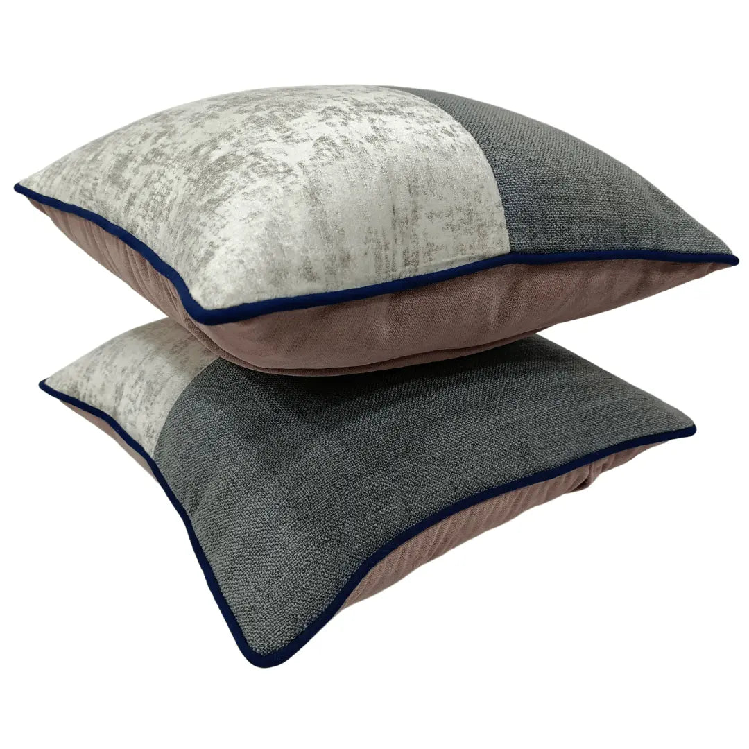 Elegant Patchwork Pillow Covers (Set of 2, 16x16) | ZIPCushions - view 2