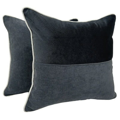 Luxe Velvet & Textured Patchwork Pillow Covers (Set of 2, 16×16) - Alternate image