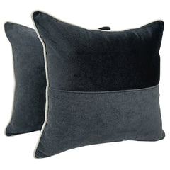 Luxe Velvet & Textured Patchwork Pillow Covers (Set of 2, 16×16) - Hover Image