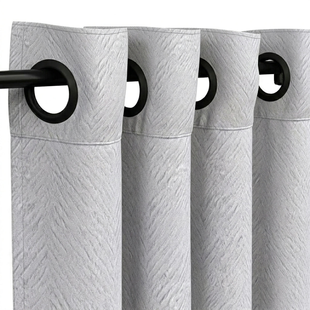 Custom Dove Arrow Textured Curtain - view 4