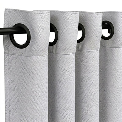 Custom Dove Arrow Textured Curtain - alternate view