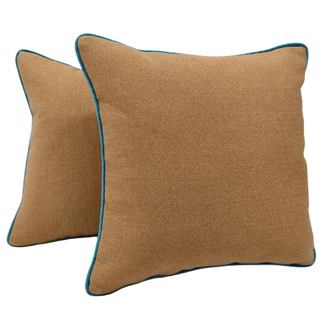 Tan Herringbone Pillow Covers (Set of 2,16×16) | ZIPCushions