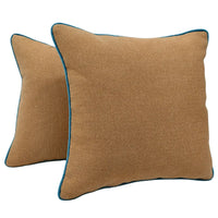 Tan Herringbone Pillow Covers (Set of 2,16×16)