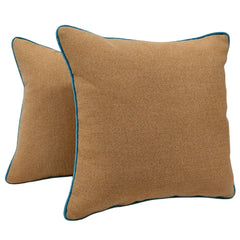 Tan Herringbone Pillow Covers (Set of 2,16×16)