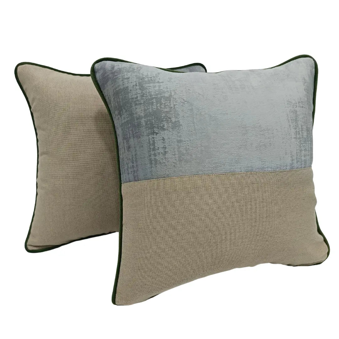 Split Design Indoor Accent Pillow Covers (16x16, Set of 2) | ZIPCushions