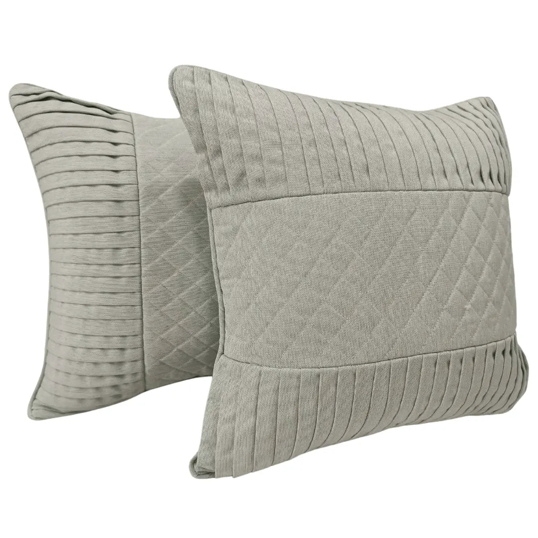 Sunbrella Quilted Pleated Pillow Covers (18x18, Set of 2) | ZIPCushions