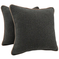Dark Gray Bouclé Pillow Covers (16x16, Set of 2)