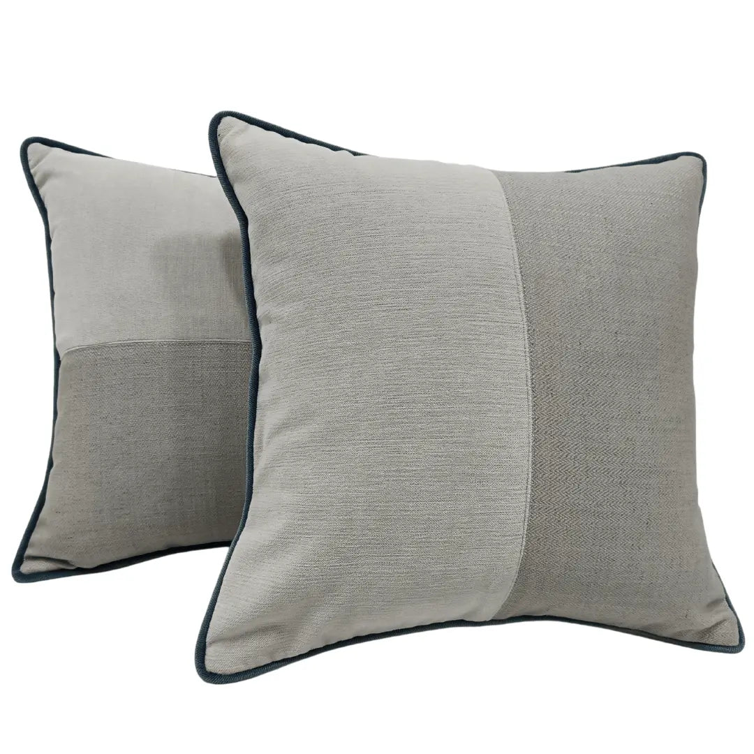 Elegant Light Gray Decorative Pillow Covers (16x16, Set of 2) | ZIPCushions
