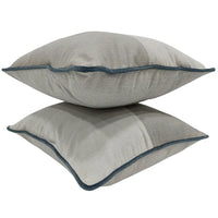 Elegant Light Gray Decorative Pillow Covers (16x16, Set of 2)