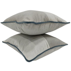 Elegant Light Gray Decorative Pillow Covers (16x16, Set of 2) - Hover Image