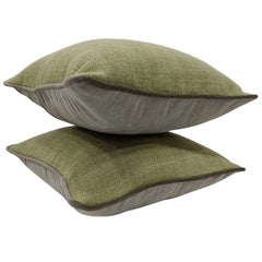 Green & Gray Decorative Pillow Covers (Set of 2, 16x16) - Hover Image