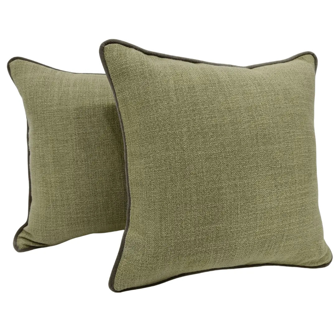 Green & Gray Decorative Pillow Covers (Set of 2, 16x16) | ZIPCushions