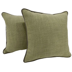 Green & Gray Decorative Pillow Covers (Set of 2, 16x16)