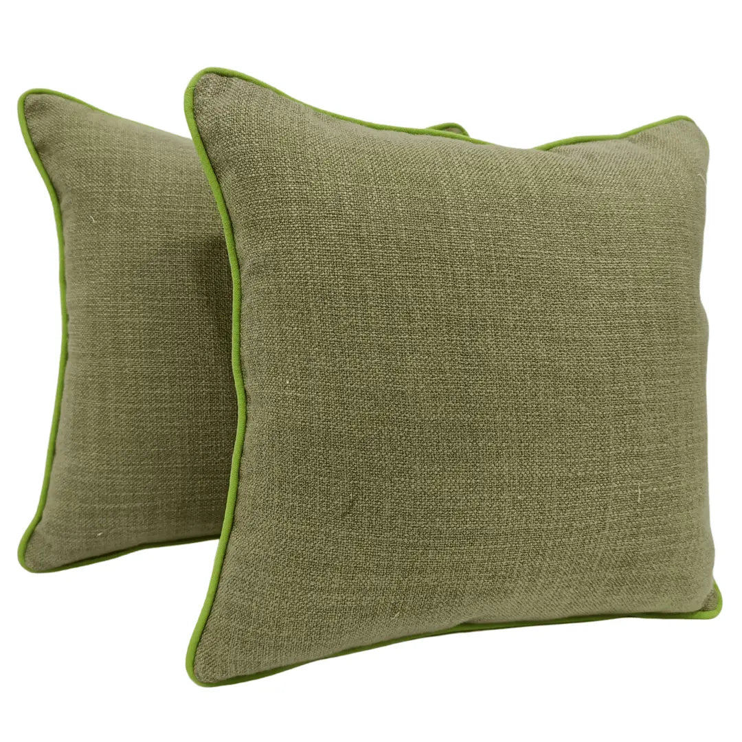 Timeless Green Accent Pillow Covers (Set of 2, 16x16) | ZIPCushions