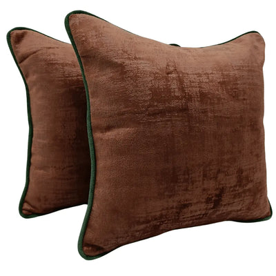 Luxurious Velvet Throw Pillow Covers (Set of 2, 16x16)