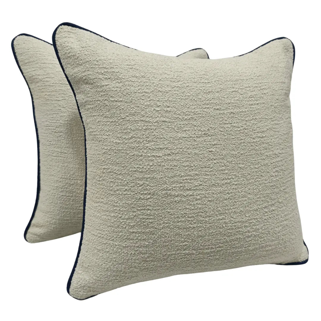 Cozy Ivory Bouclé Pillow Covers (Set of 2,16×16) |  ZIPCushions