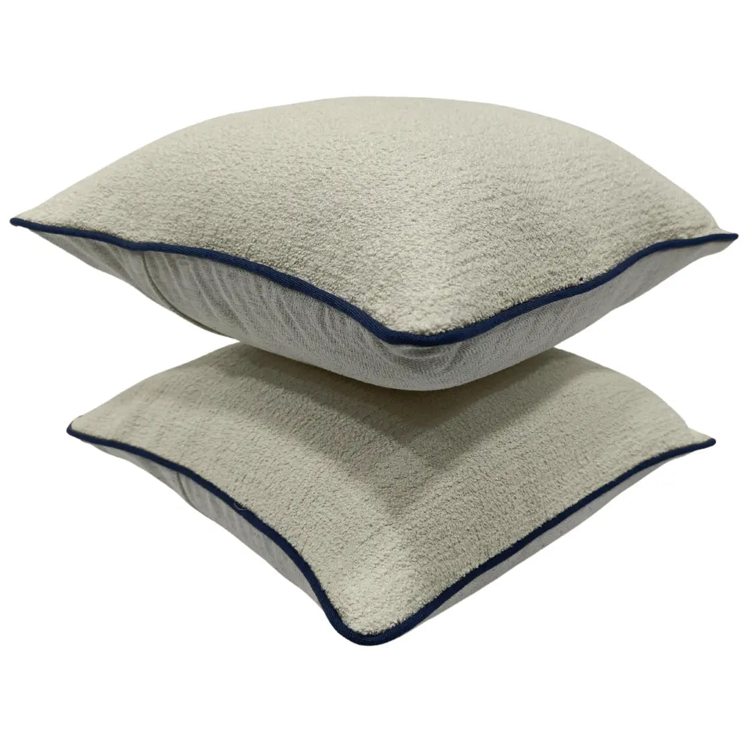 Cozy Ivory Bouclé Pillow Covers (Set of 2,16×16) | ZIPCushions