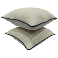 Cozy Ivory Bouclé Pillow Covers (Set of 2,16×16)