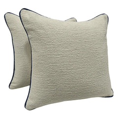 Cozy Ivory Bouclé Pillow Covers (Set of 2,16×16) - Hover Image