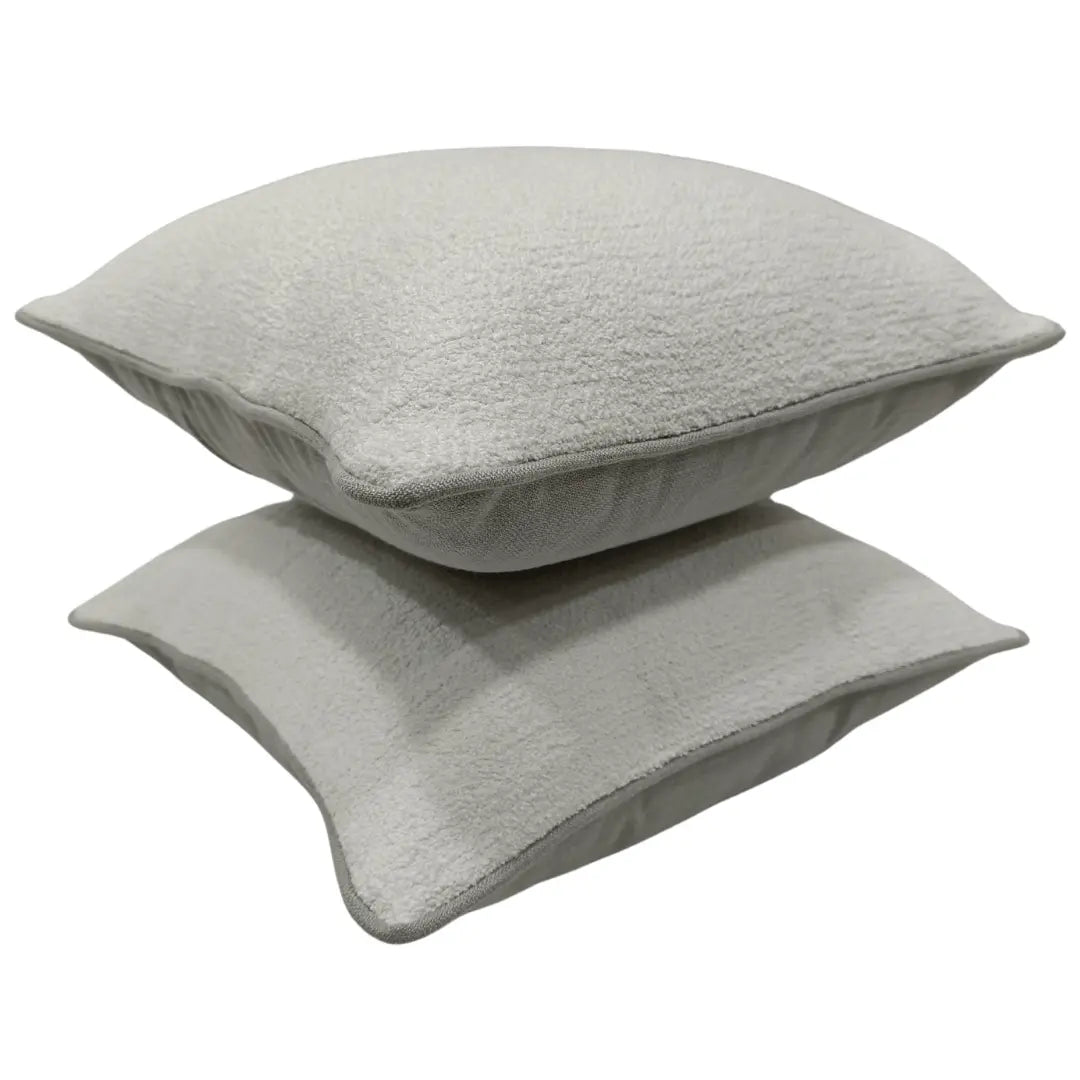 Cozy Neutral Bouclé Pillow Covers (Set of 2, 16x16) | ZIPCushions