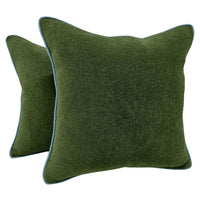 Elegant Green Velvet Pillow Covers (Set of 2, 16x16) |  ZIPCushions