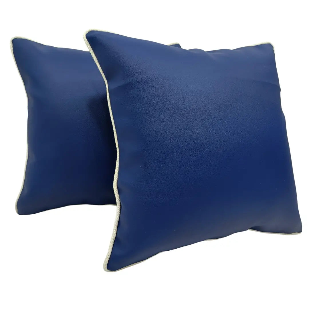 Striking Blue Stamskin Pillow Covers (16x16, Set of 2) | ZIPCushions