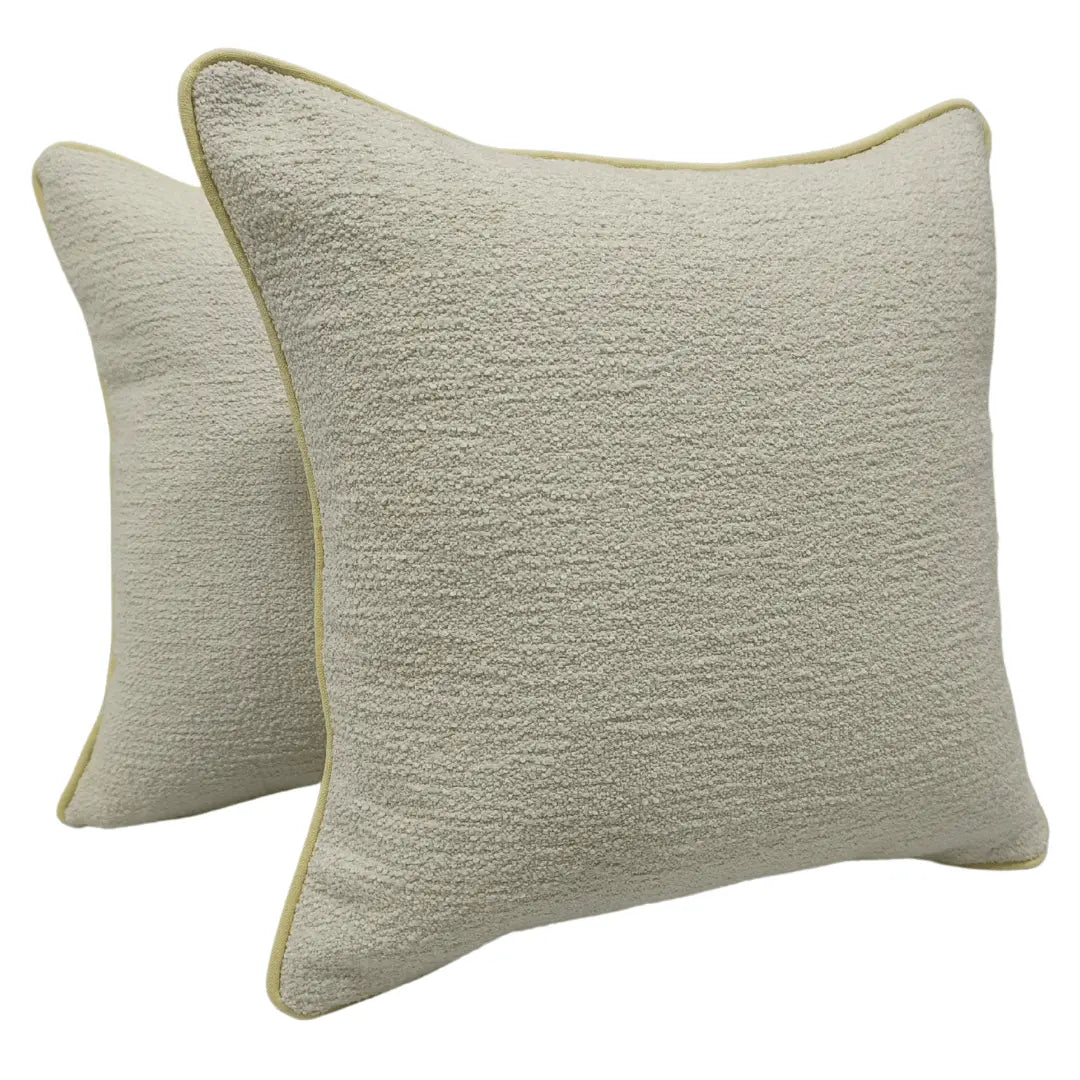 Soft Beige Bouclé Pillow Covers (Set of 2, 16x16) | ZIPCushions