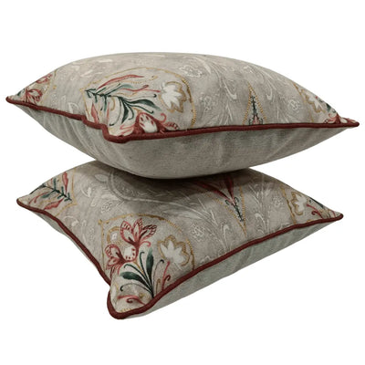 Floral Vintage-Inspired Pillow Covers (16x16, Set of 2) - Alternate image