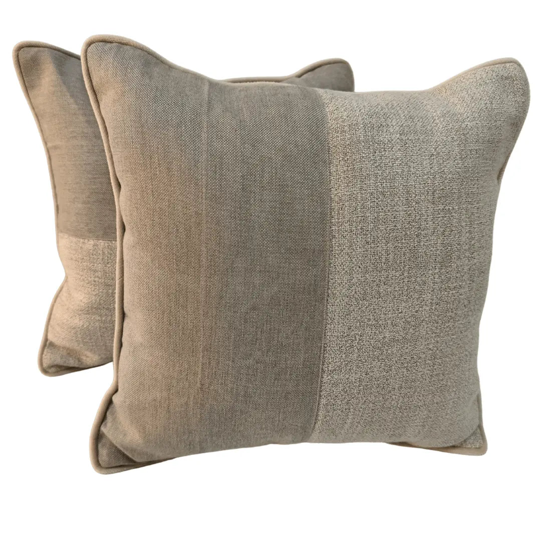 Elegant Two-Tone Textured Pillow Covers (Set of 2, 16×16) | ZIPCushions