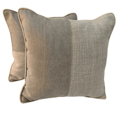 Elegant Two-Tone Textured Pillow Covers (Set of 2, 16×16)