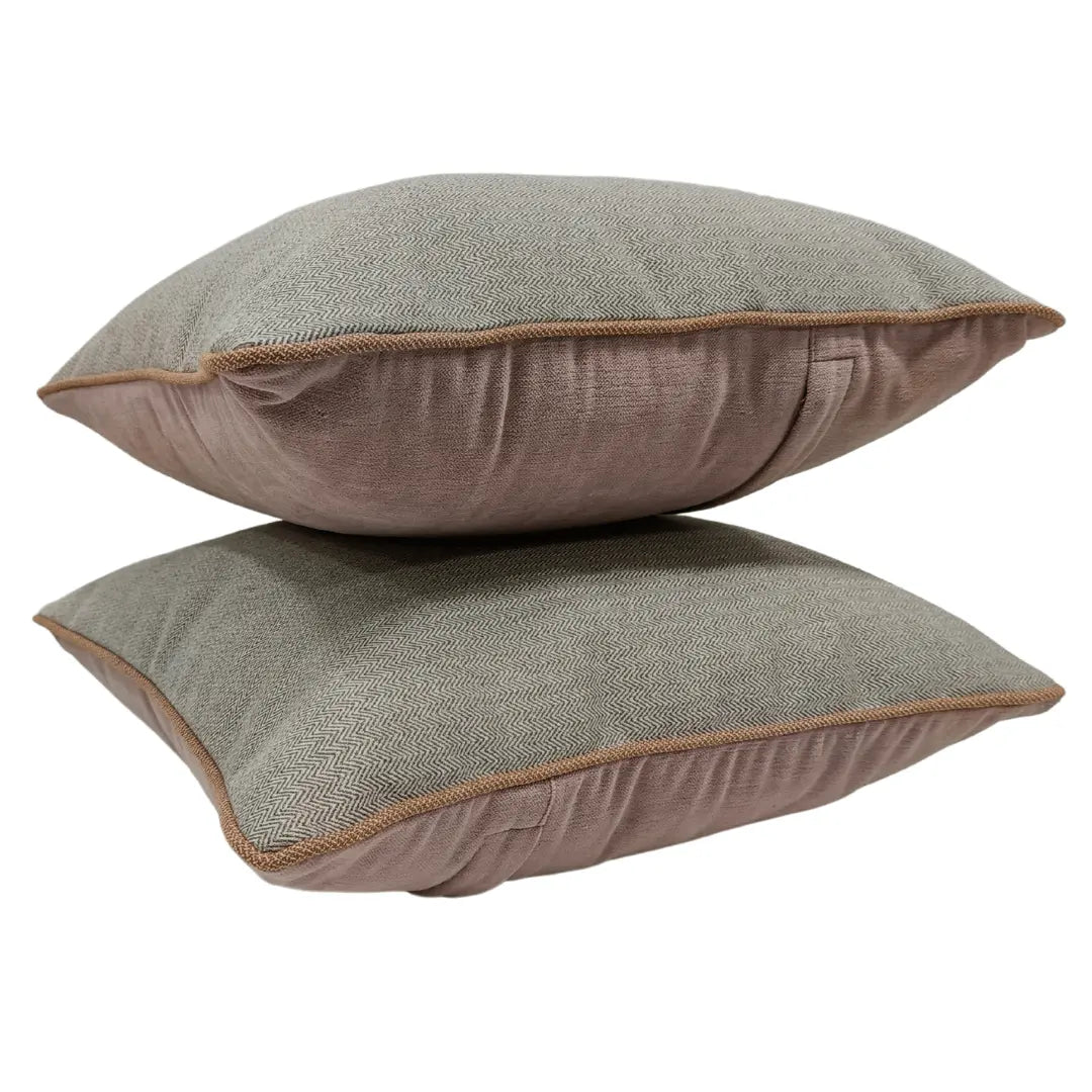 Elegant Textured Double Tone Pillow Covers (16x16, Set of 2) |  ZIPCushions