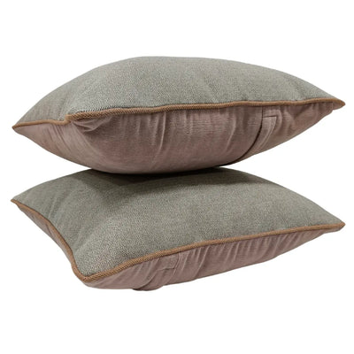 Elegant Textured Double Tone Pillow Covers (16x16, Set of 2) - Alternate image