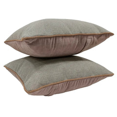Elegant Textured Double Tone Pillow Covers (16x16, Set of 2) - Hover Image