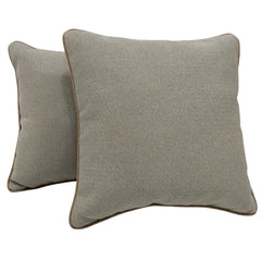 Elegant Textured Double Tone Pillow Covers (16x16, Set of 2)