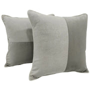 Soft Grey and Slate Dual-Tone Pillow Covers (16×16, Set of 2) | ZIPCushions