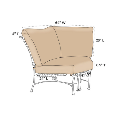 OW Lee Classico Replacement Double Corner Sectional Cushion