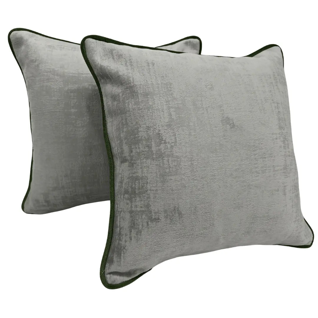 Luxe Grey Velvet Pillow Covers (16x16, Set of 2) | ZIPCushions