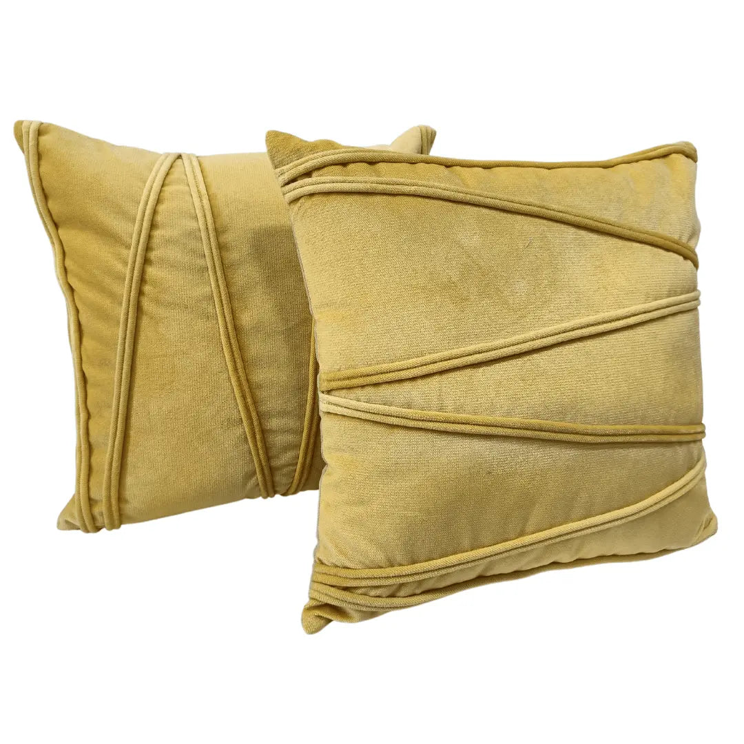 Textured Mustard Pillow Covers (18x18, Set of 2) | ZIPCushions