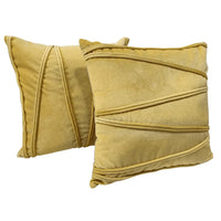 Textured Mustard Pillow Covers (18x18, Set of 2)