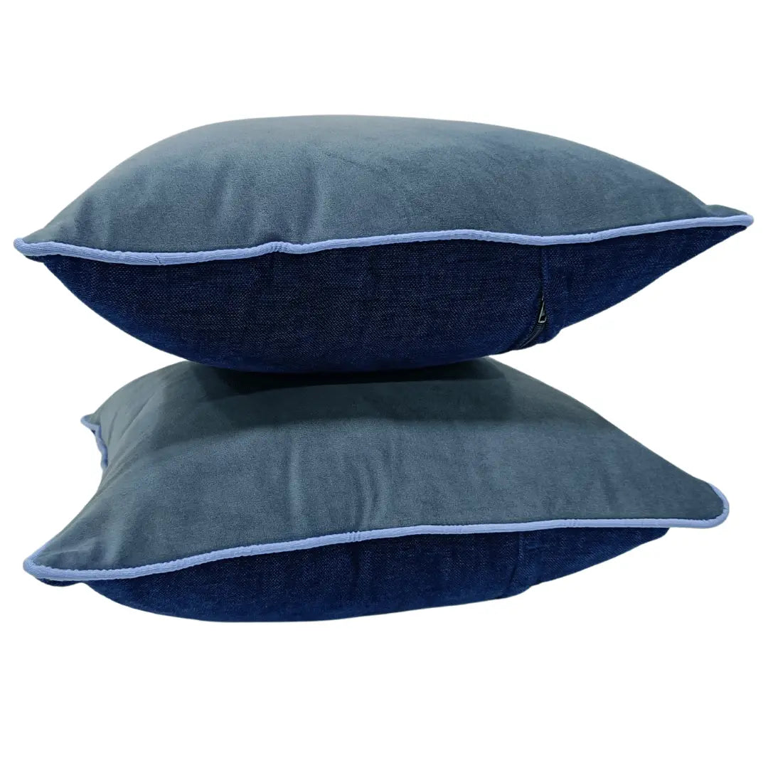 Blue Dual-Tone Pillow Covers (16×16, Set of 2) |  ZIPCushions
