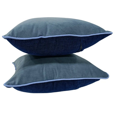 Blue Dual-Tone Pillow Covers (16×16, Set of 2) - Alternate image
