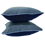Blue Dual-Tone Pillow Covers (16×16, Set of 2) | ZIPCushions