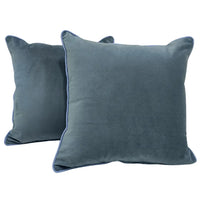 Blue Dual-Tone Pillow Covers (16×16, Set of 2)