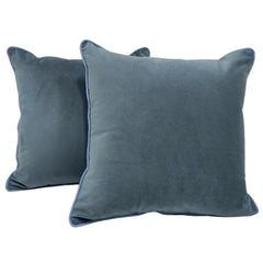 Blue Dual-Tone Pillow Covers (16×16, Set of 2)