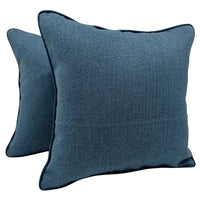 Deep Blue Herringbone Pillow Covers (16×16, Set of 2) |  ZIPCushions
